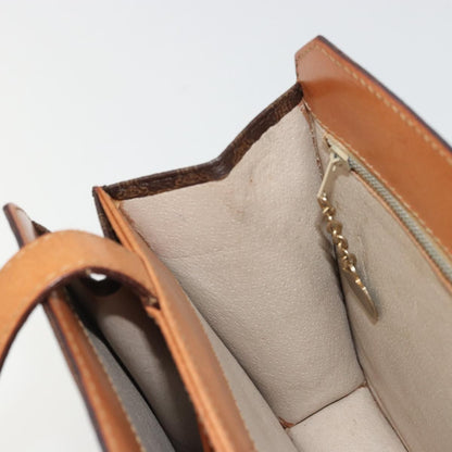 Celine Vintage Macadam Handbag Canvas, Brown, Canvas, Handbag