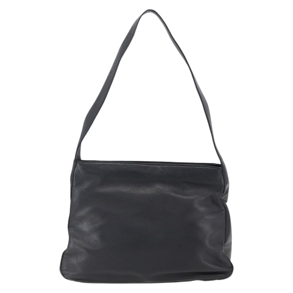 Loewe Anagram Shoulder Bag Leather, BLACK, LEATHER, Shoulder bag