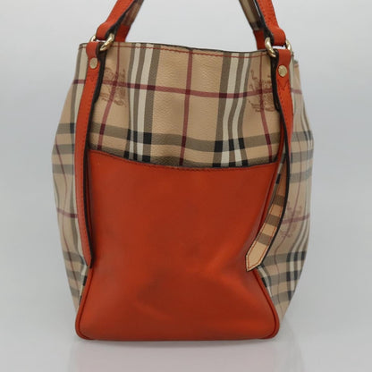 Burberry Canterbury Panels Tote Haymarket Coated Canvas and Leather, BEIGE, CANVAS, Tote bag