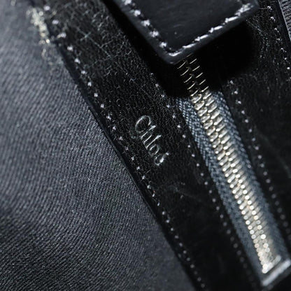 Chloe Paddington Body Leather, BLACK, LEATHER, Shoulder bag