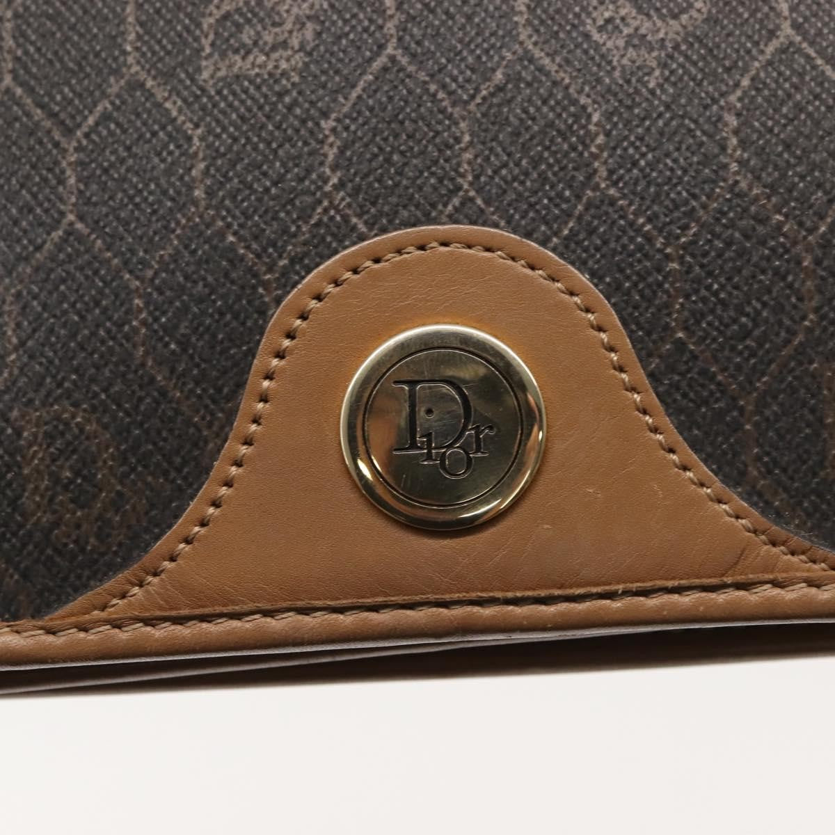 Christian Dior Vintage Honeycomb chain Canvas, BLACK, CANVAS, Shoulder bag