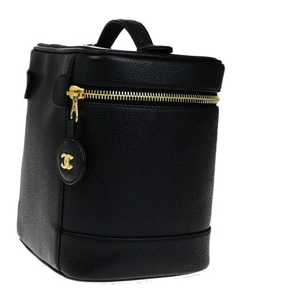 Chanel Vintage Timeless Vanity Case Caviar, BLACK, CALFSKIN, Handbag
