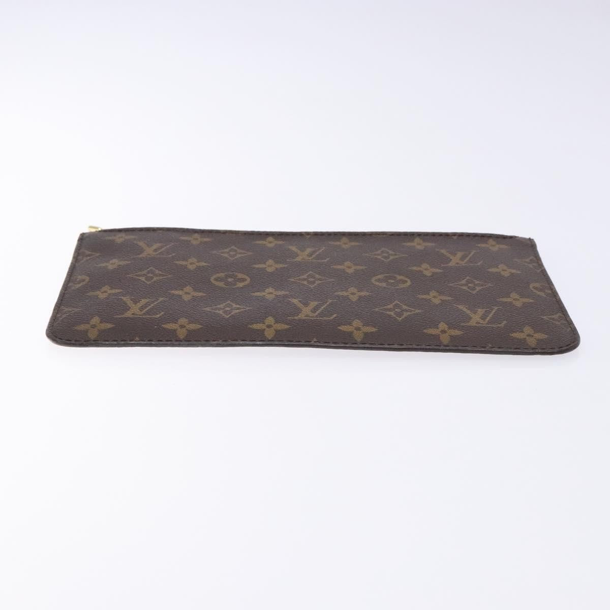 Louis Vuitton Neverfull Pochette Monogram Canvas, BROWN, CANVAS, Tote bag