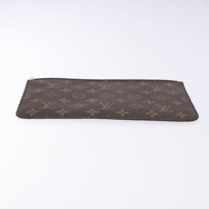 Louis Vuitton Neverfull Pochette Monogram Canvas, BROWN, CANVAS, Tote bag