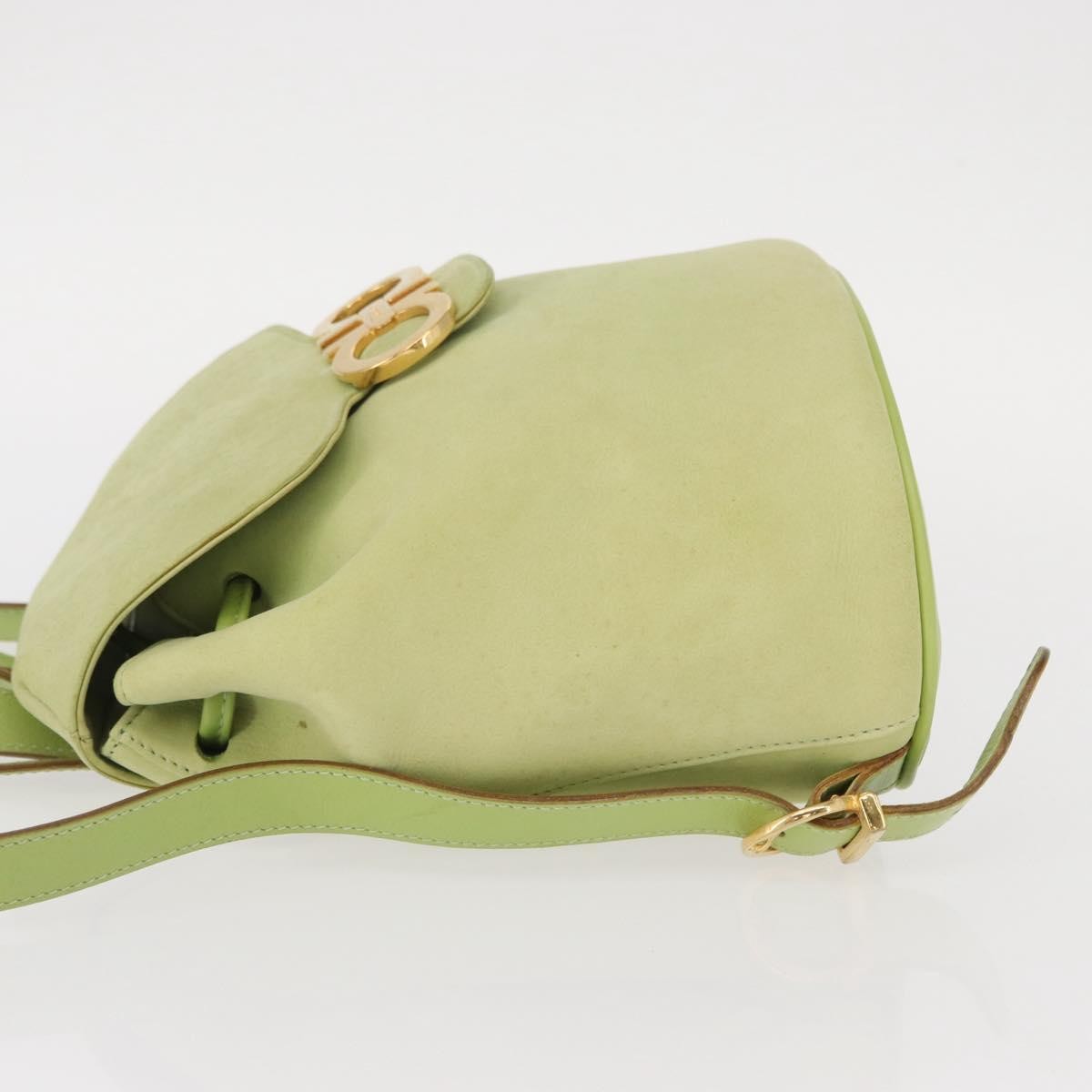 Salvatore Ferragamo Gancini Backpack Suede, GREEN, SUEDE, Backpack