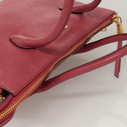 Miu Miu Convertible Madras Side Zip Satchel Grainy Leather, PINK, LEATHER, Handbag
