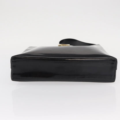 Salvatore Ferragamo Gancini Shoulder Bag Leather, BLACK, LEATHER, Shoulder bag