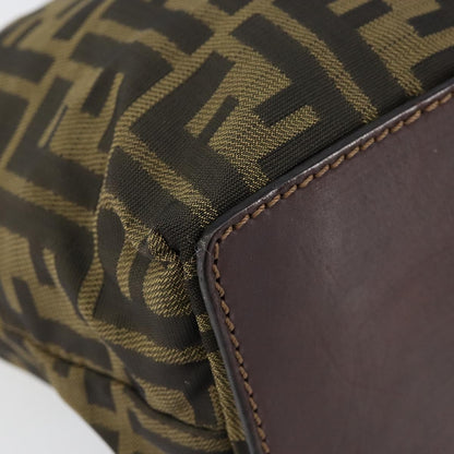 Fendi Vintage Zucca Handbag Zucca, BLACK, CANVAS, Handbag