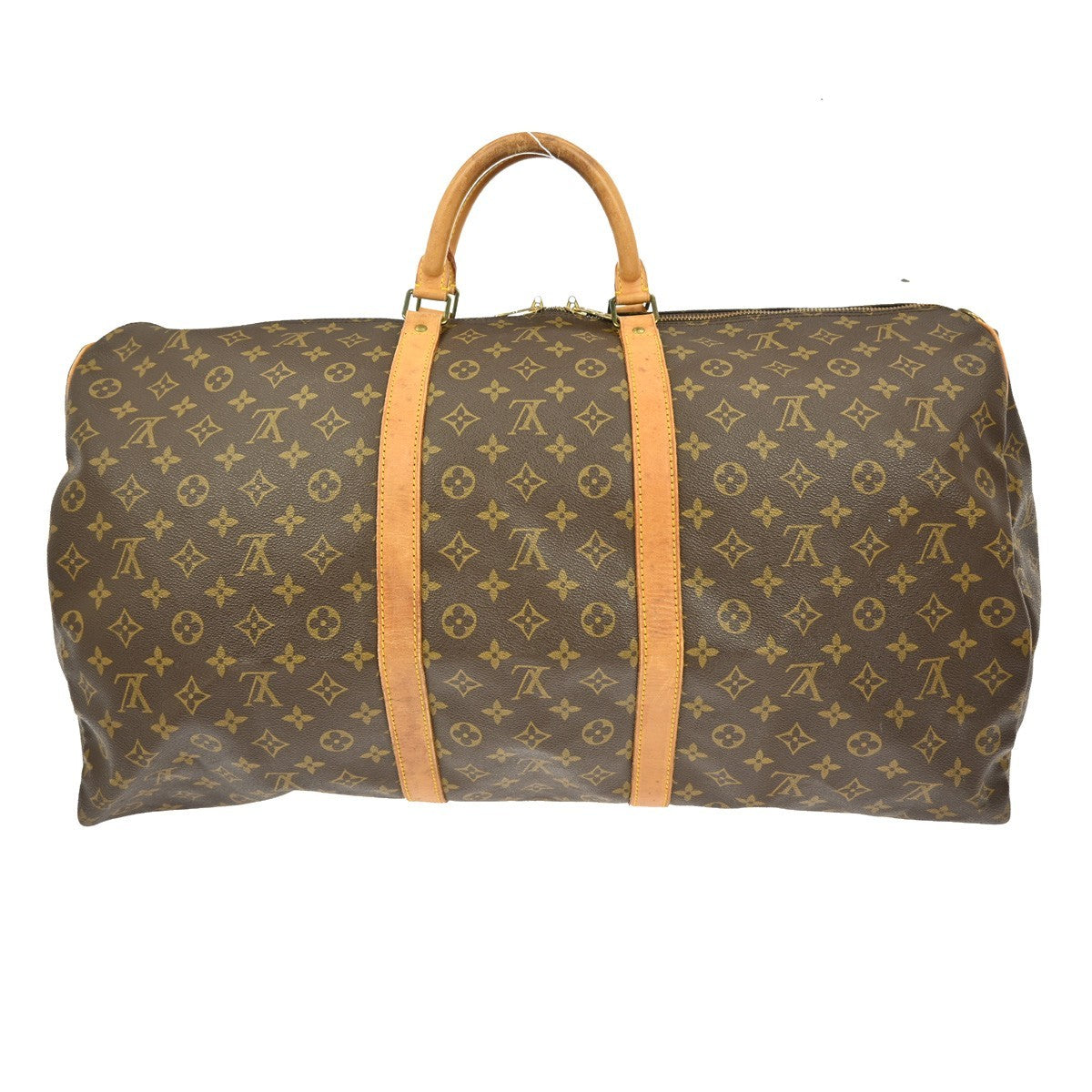 Louis Vuitton Keepall Bag Monogram Canvas, BROWN, CANVAS, Travel bag