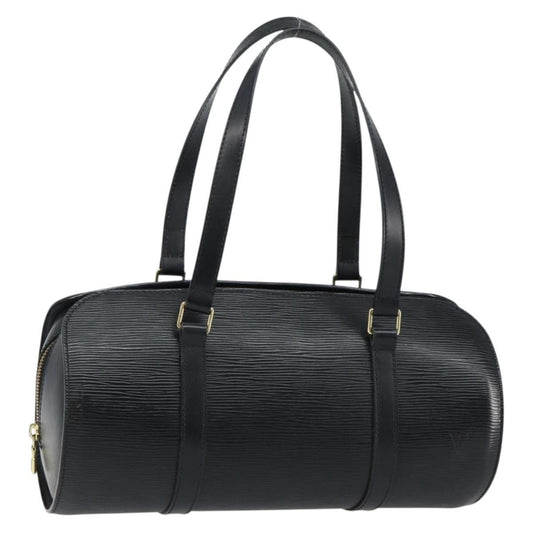 Louis Vuitton Soufflot Handbag Epi Leather, BLACK, LEATHER, Handbag