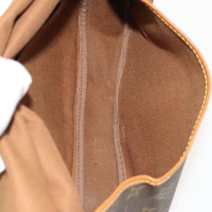 Louis Vuitton Saumur Handbag Monogram Canvas, BROWN, CANVAS, Shoulder bag
