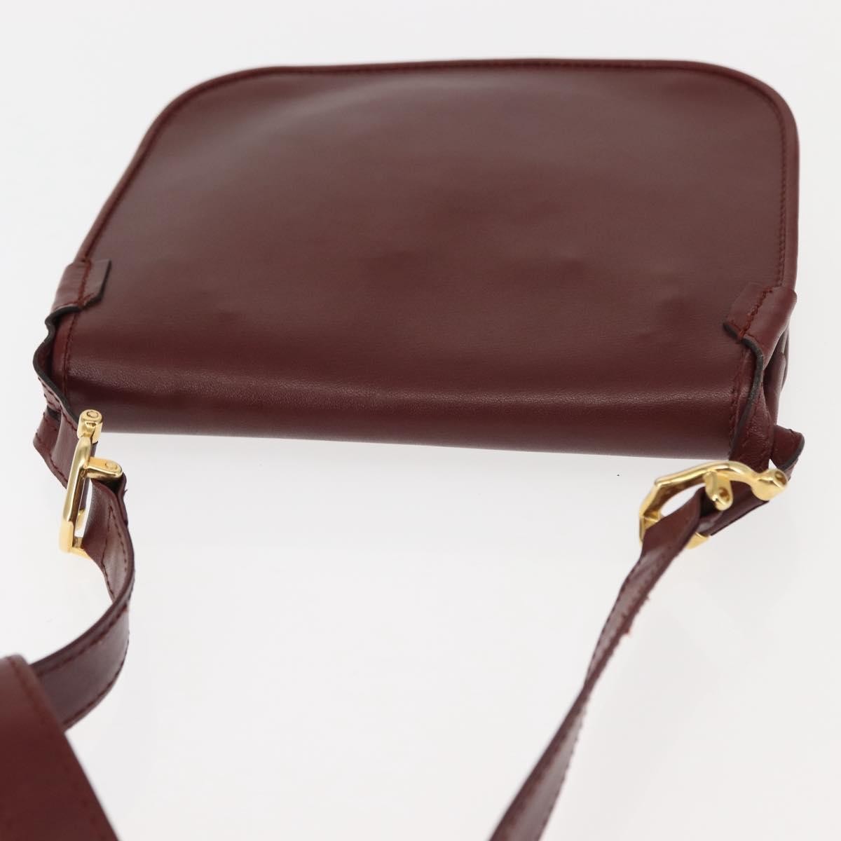 cartier Must de Cartier Shoulder Bag Leather, BURGUNDY, LEATHER, Shoulder bag