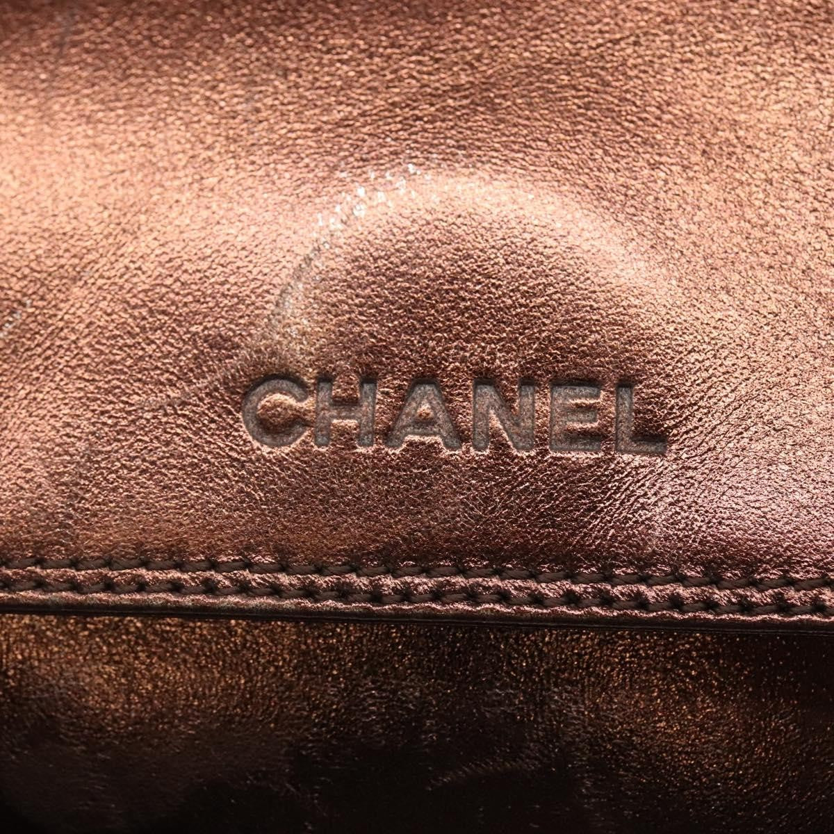 Chanel Vintage Logo Flap Messenger Bag Leather, BROWN, LEATHER, Shoulder bag