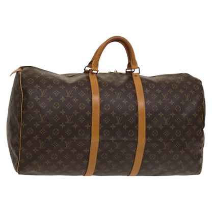 Louis Vuitton Keepall Bag Monogram Canvas, BROWN, CANVAS, Travel bag