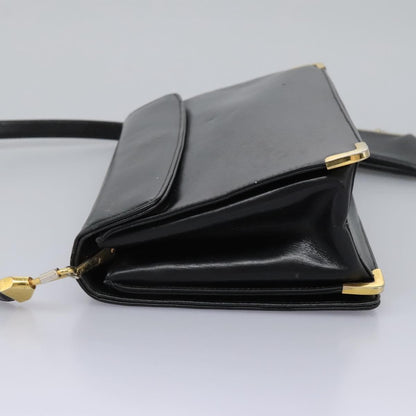 Christian Dior Vintage Shoulder Bag Leather, BLACK, LEATHER, Shoulder bag