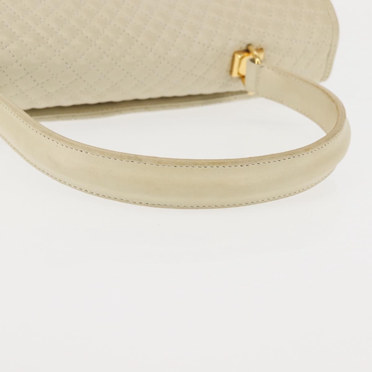 Bally Vintage Handbag Quilted Leather, BEIGE, LEATHER, Handbag