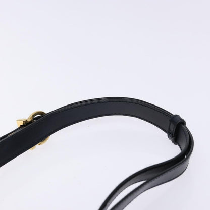 Salvatore Ferragamo Gancini Shoulder Bag Leather, NAVY, LEATHER, Shoulder bag