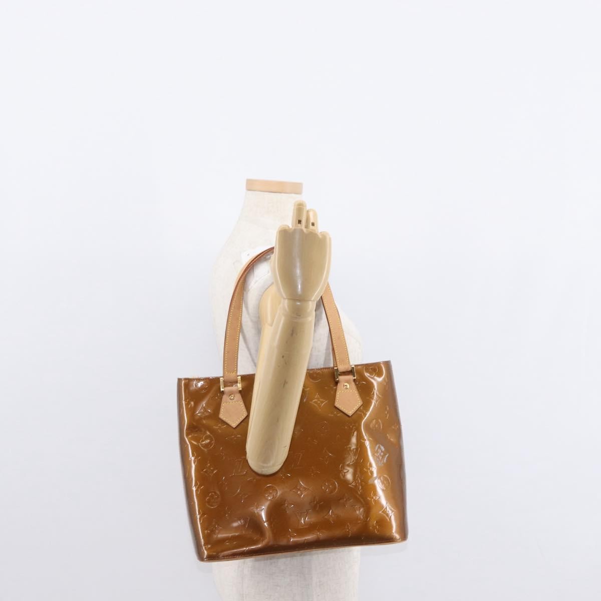 Louis Vuitton Houston Handbag Monogram Vernis, BROWN, PATENT_LEATHER, Handbag