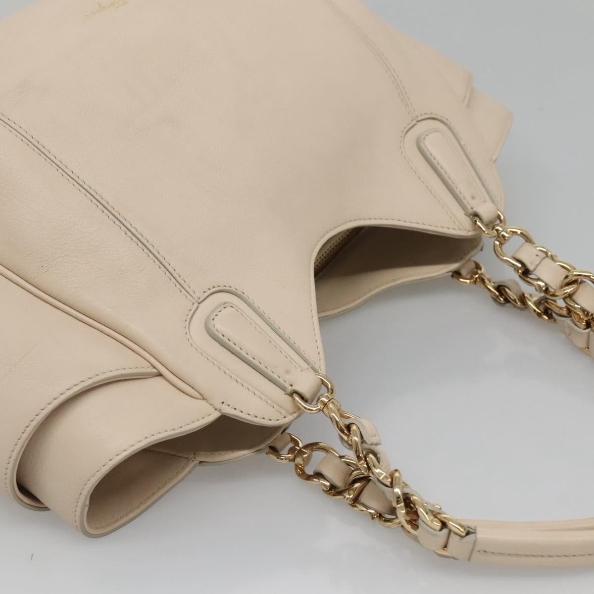 Salvatore Ferragamo Melinda Tote Leather, BEIGE, LEATHER, Tote bag