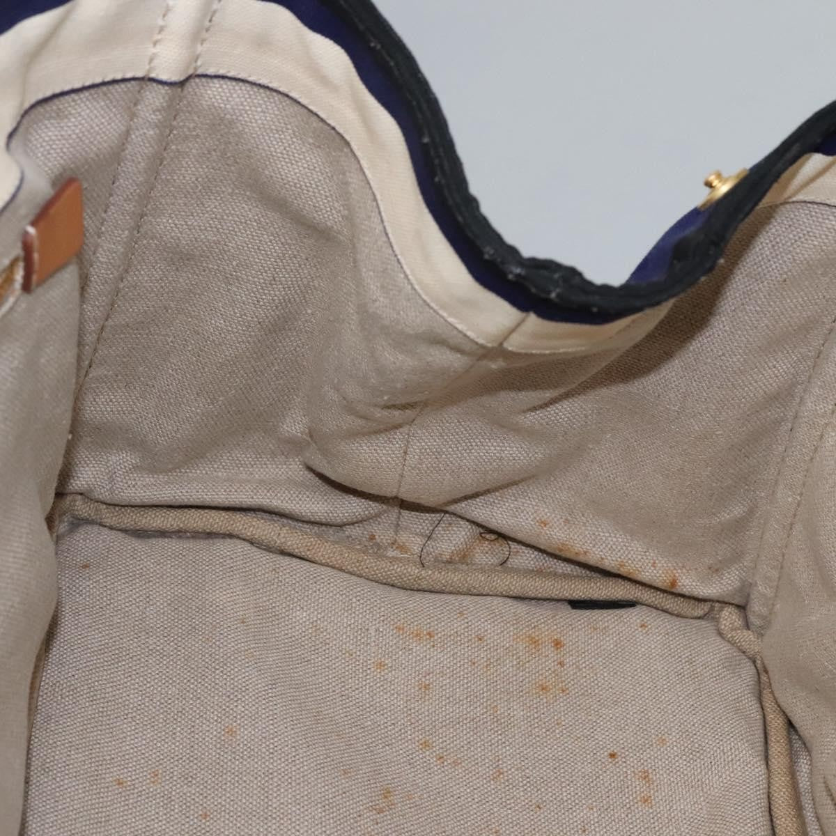 Prada Canapa Open Tote Canvas, BLUE, CANVAS, Tote bag