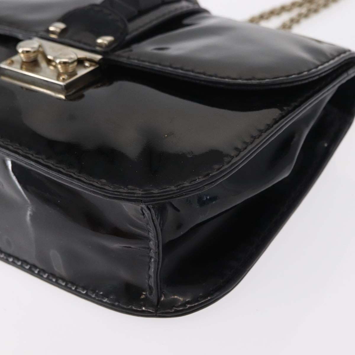 Valentino Garavani Glam Lock Shoulder Bag Patent, BLACK, PATENT_LEATHER, Shoulder bag