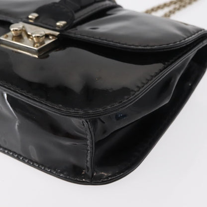 Valentino Garavani Glam Lock Shoulder Bag Patent, BLACK, PATENT_LEATHER, Shoulder bag