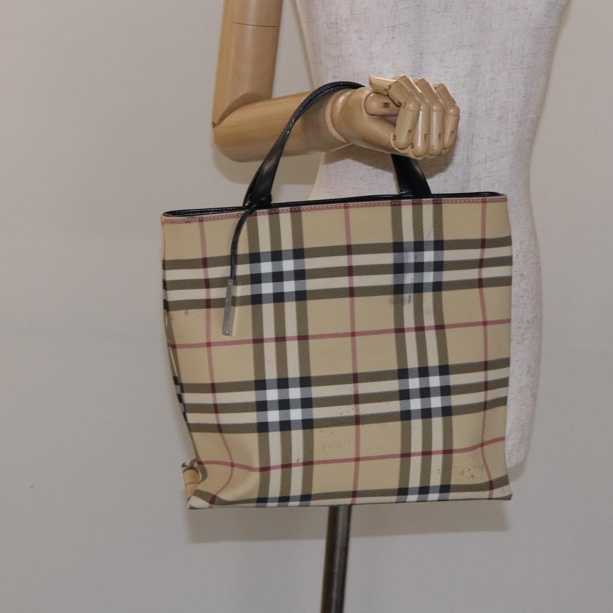 Burberry Nova Check Tote canvas check pattern, BEIGE, CANVAS, Tote bag