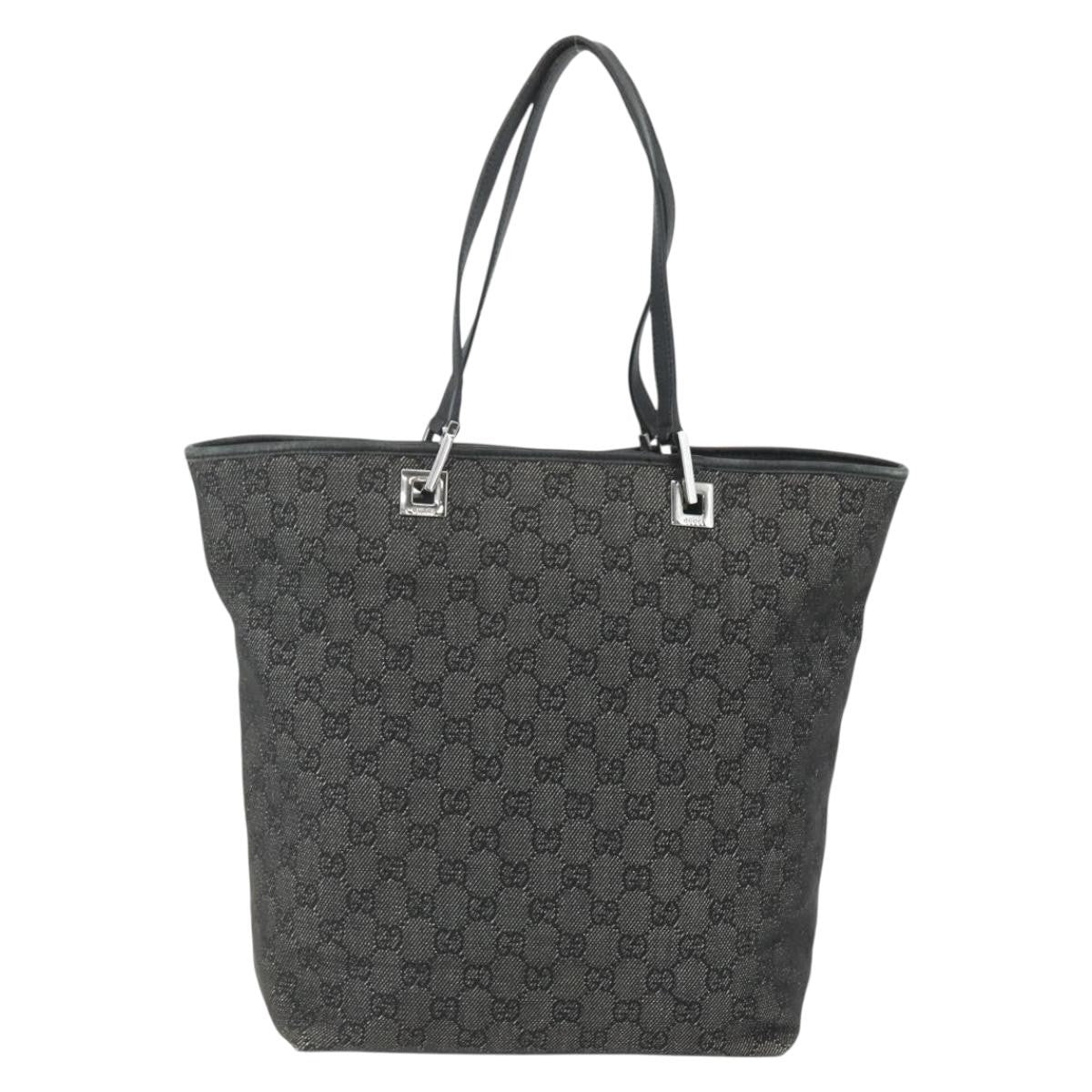 Gucci Vintage Bucket Shopping Tote GG Canvas, BLACK, CANVAS, Tote bag