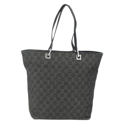 Gucci Vintage Bucket Shopping Tote GG Canvas, BLACK, CANVAS, Tote bag