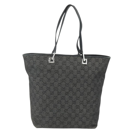 Gucci Vintage Bucket Shopping Tote GG Canvas, BLACK, CANVAS, Tote bag