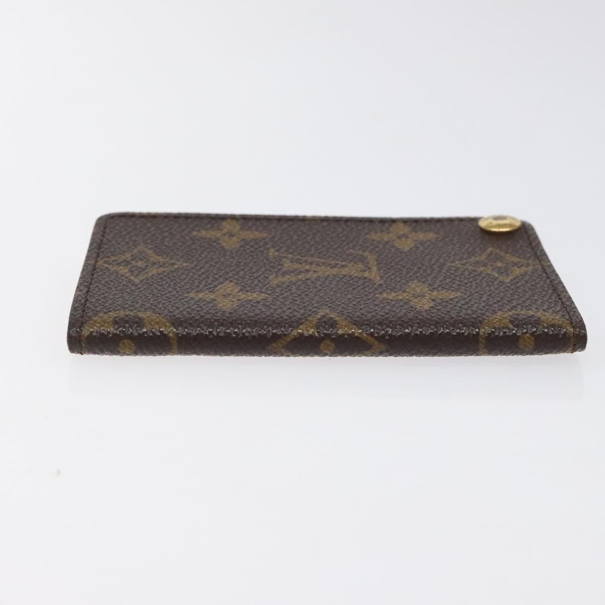 Louis Vuitton Porte Cartes Pression Card Case Monogram Canvas, BROWN, CANVAS, Card Holders