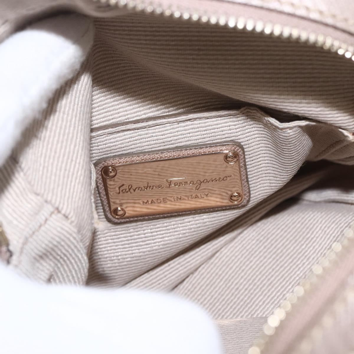 Salvatore Ferragamo Vala Shoulder Bag Nylon, BEIGE, NYLON, Shoulder bag