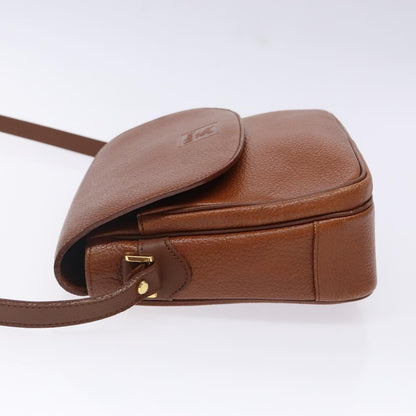 Burberry Flap Shoulder Bag Leather, BROWN, LEATHER, Shoulder bag