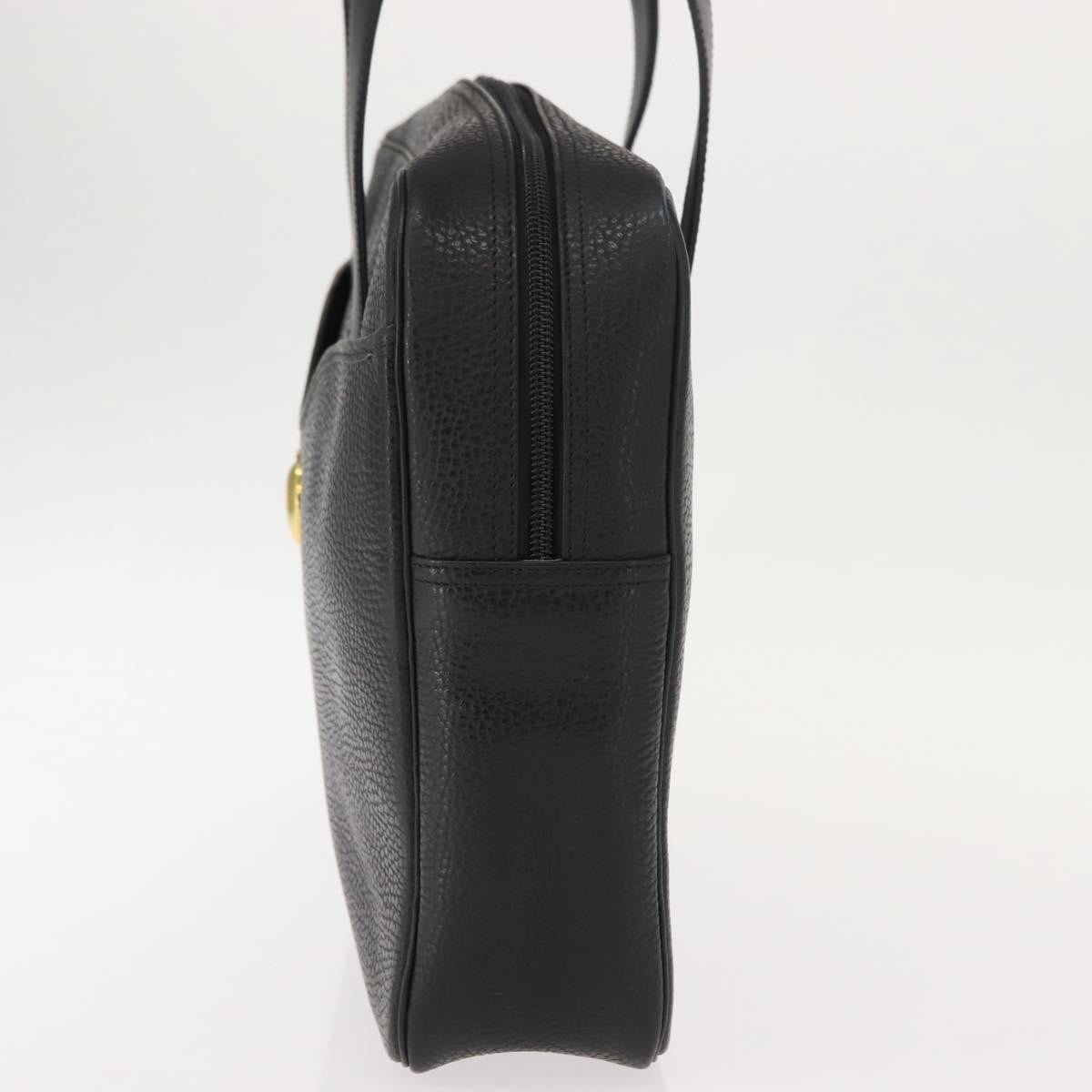 Christian Dior Vintage CD Handbag Leather, BLACK, LEATHER, Briefcase