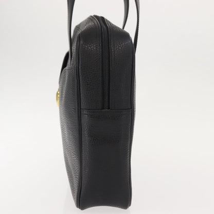 Christian Dior Vintage CD Handbag Leather, BLACK, LEATHER, Briefcase