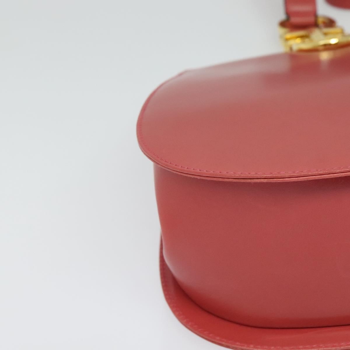 Salvatore Ferragamo Gancini Shoulder Bag Leather, PINK, LEATHER, Shoulder bag