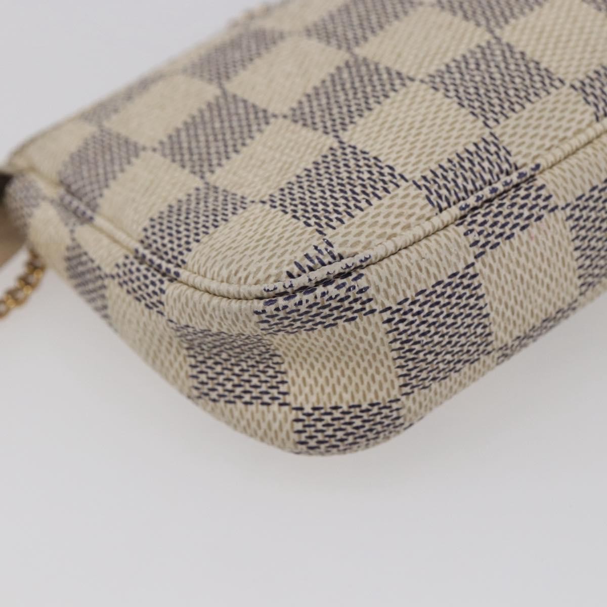 Louis Vuitton Pochette Accessoires Damier, WHITE, CANVAS, Clutche & pouche
