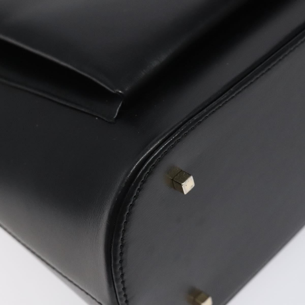 Salvatore Ferragamo Vintage Zip Handbag Leather, BLACK, LEATHER, Handbag