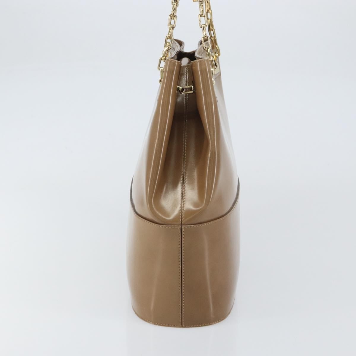 Salvatore Ferragamo Vintage Shoulder Bag Patent leather, BEIGE, PATENT_LEATHER, Shoulder bag