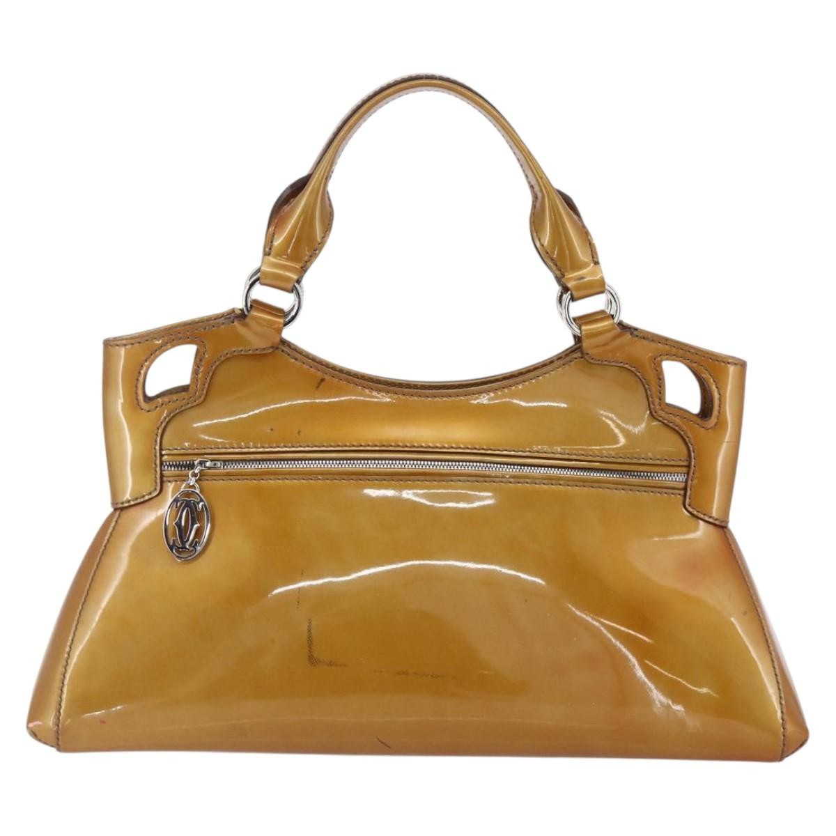 cartier Marcello Handbag Patent leather, Yellow, Patent Leather, Handbag