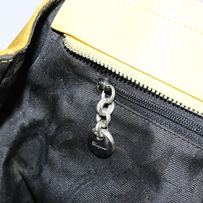 Salvatore Ferragamo Vala tote Canvas, YELLOW, CANVAS, Tote bag