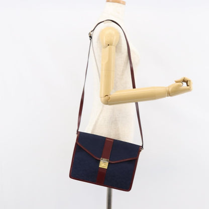 Celine C Macadam Shoulder bag Canvas, NAVY, CANVAS, Shoulder bag