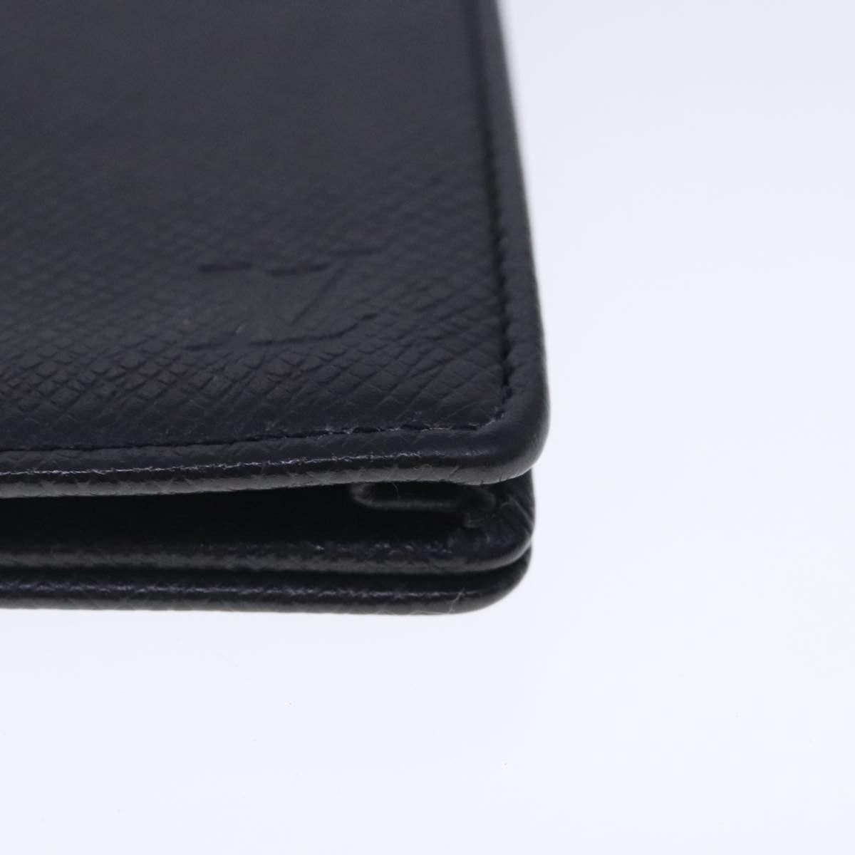 Louis Vuitton Porte Cartes Wallet Taiga Leather, BLACK, LEATHER, Wallets