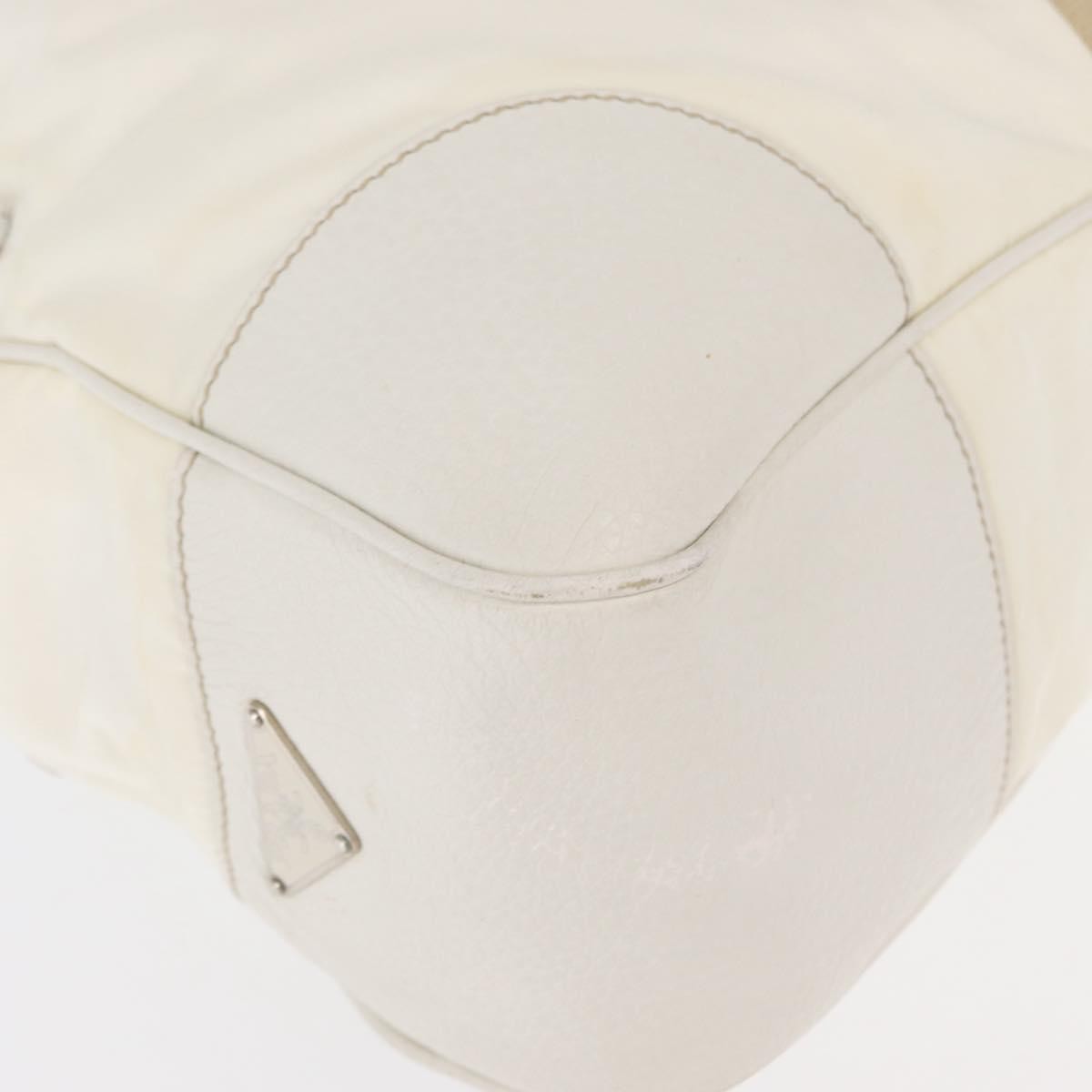 Prada Re-Edition 2002 Moon Handle Bag Re-Nylon and Leather, WHITE, NYLON, Shoulder bag