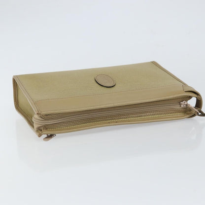 Saint Laurent Zip Pouch Leather, BEIGE, LEATHER, Clutche & pouche