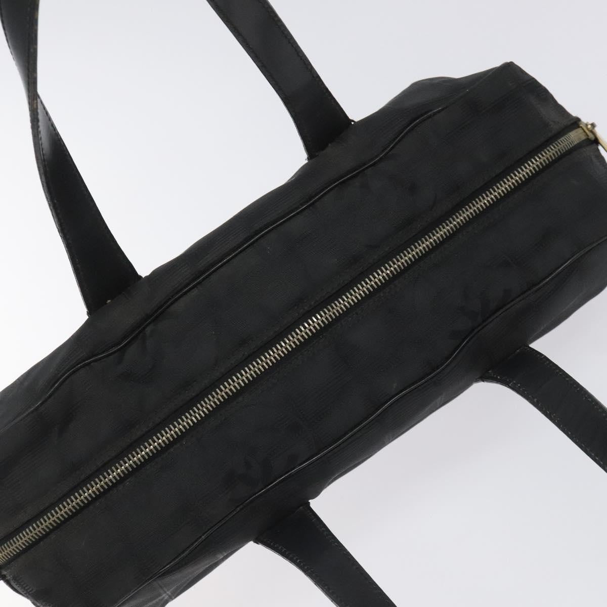 Chanel Travel Line Satchel Nylon, BLACK, NYLON, Handbag