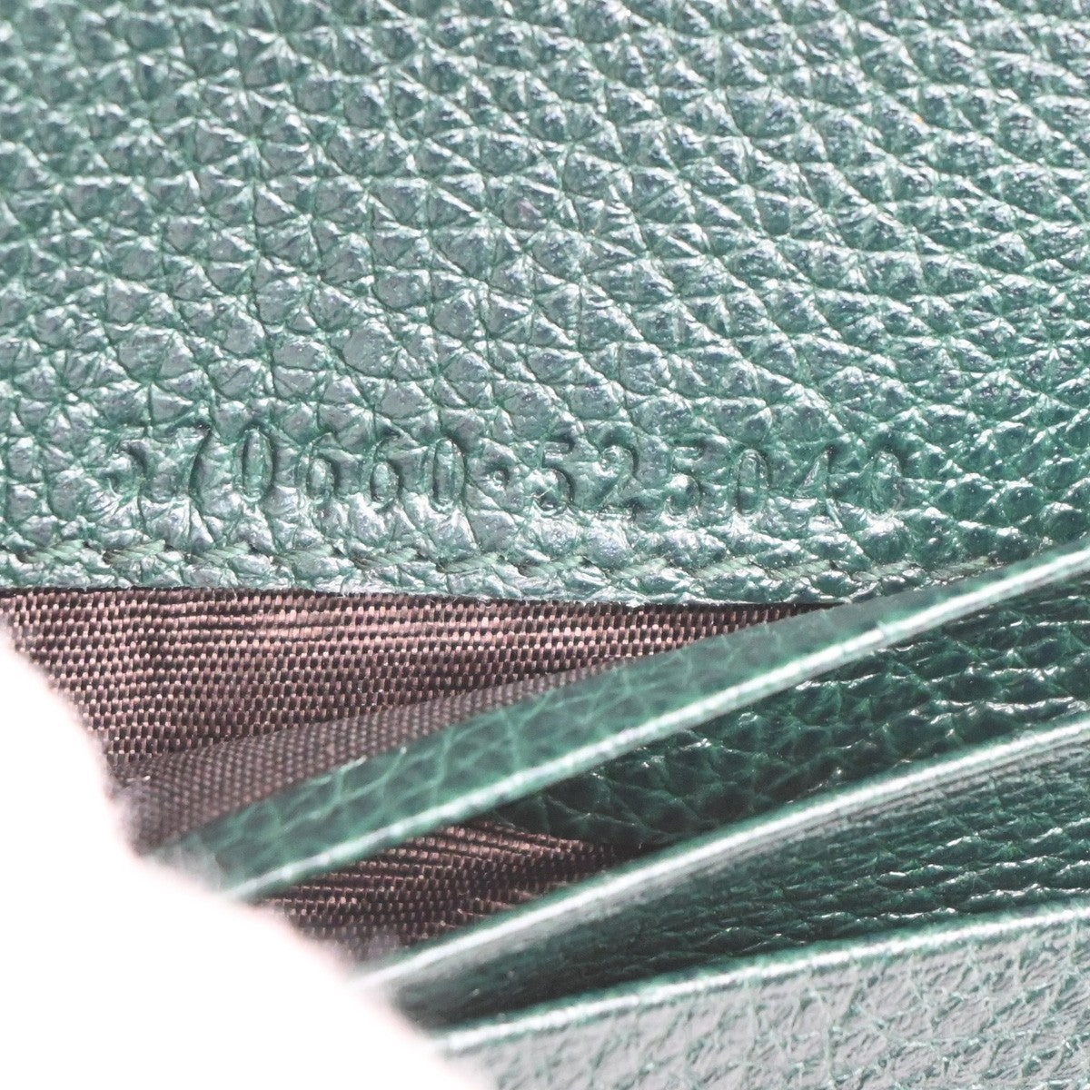 Gucci Zumi Chain Card Case Leather, GREEN, LEATHER, Wallets