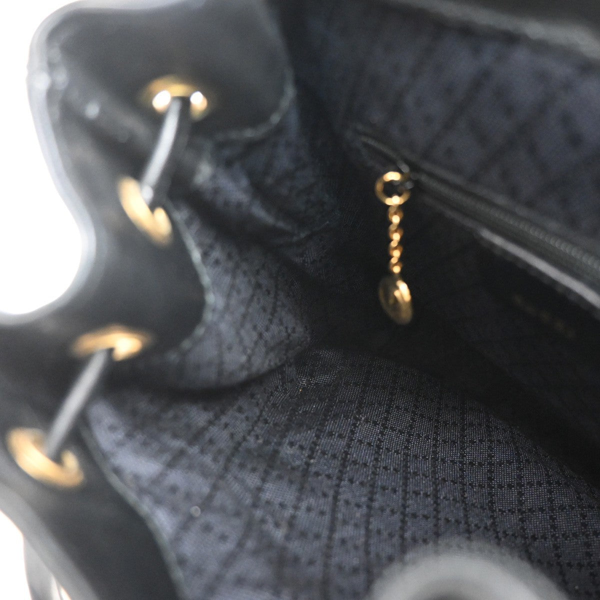 Gucci Vintage Bamboo Backpack Leather, BLACK, LEATHER, Backpack