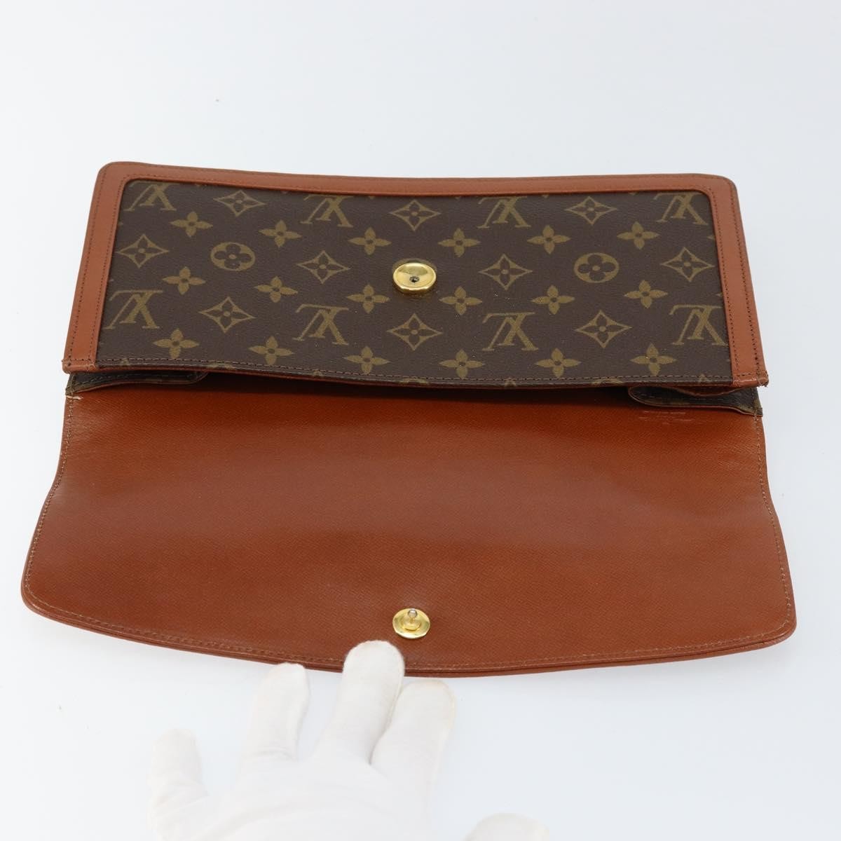 Louis Vuitton Dame Pochette Monogram Canvas, BROWN, CANVAS, Clutche & pouche