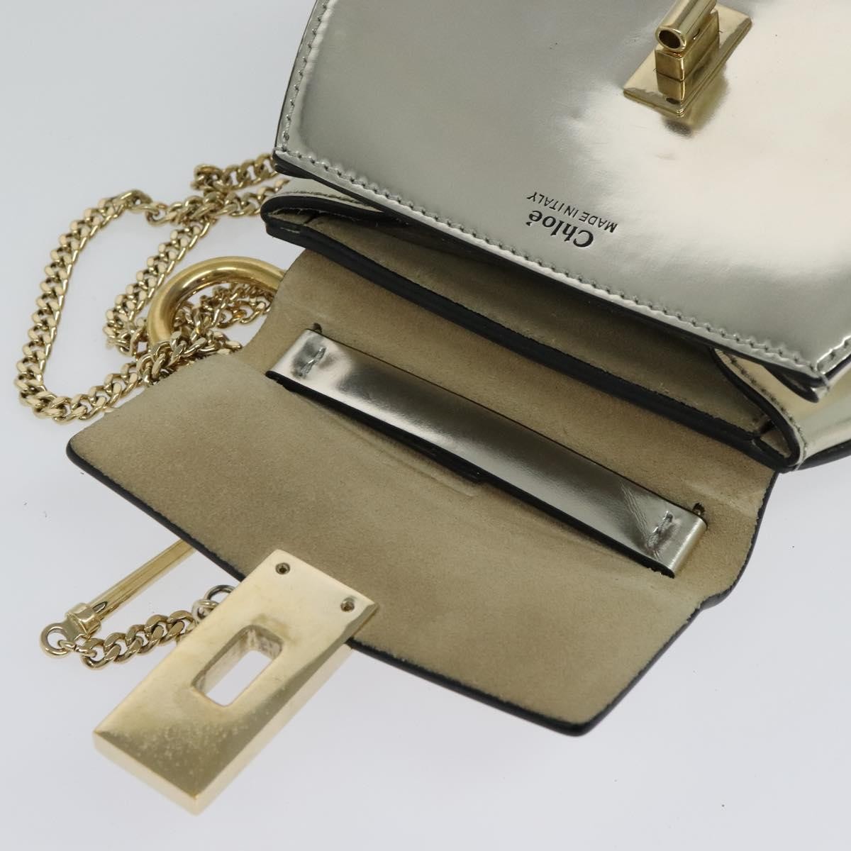 Chloe Drew Shoulder Bag Leather, SILVER, LEATHER, Shoulder bag